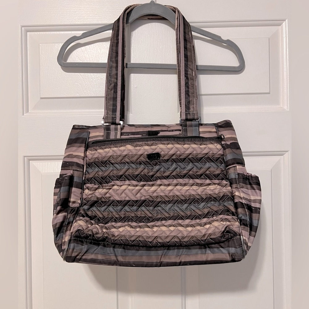 Lug Cabby Shopper Tote - Luggage Handle Sleeve - Excellent cond. - Painted Pearl